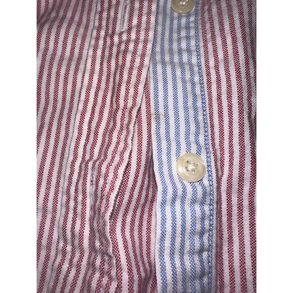 Vintage 90s Tommy Hilfiger Striped Oxford‎ Women's Seersucker Button Up Sz 6 - Picture 5 of 13